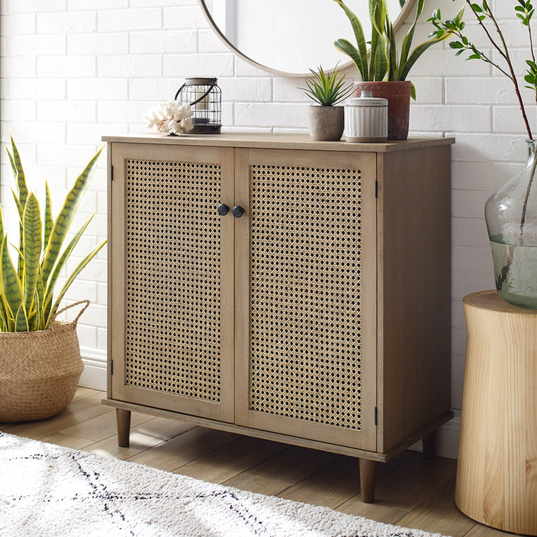 Bay Isle Home 2 Doors Accent Rattan Sideboard With Adjustable Shelf